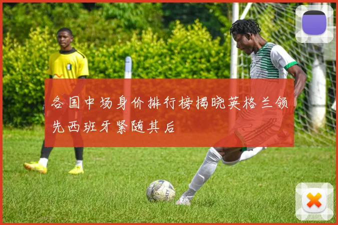各国中场身价排行榜揭晓英格兰领先西班牙紧随其后